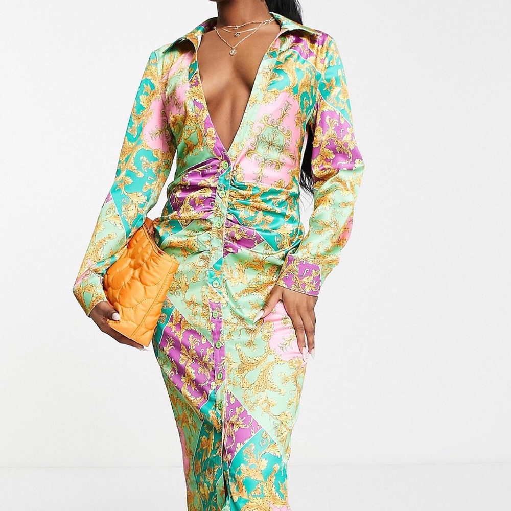 The Tropical Print Mid Dress